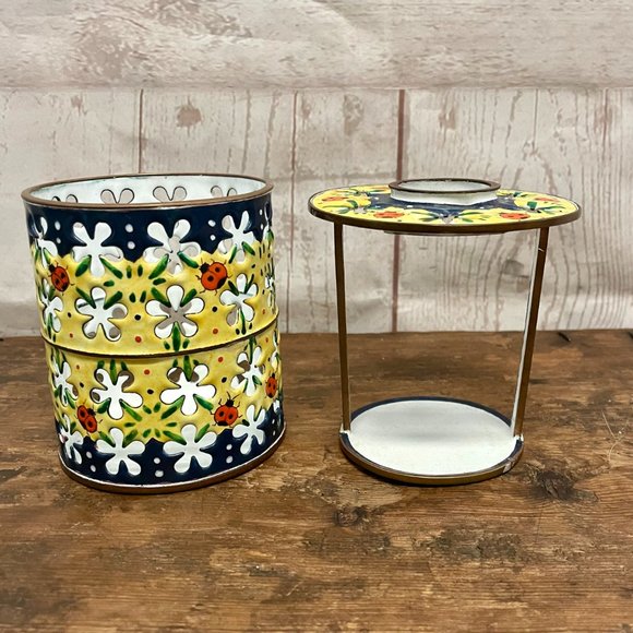 Kelvin Chen Enameled Copper Candle Holder - Picture 2 of 10